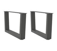 vidaXL Coffee Table Legs V-Shape 2 pcs Anthracite 50x(30-31.3) cm Steel