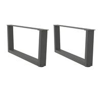 vidaXL Coffee Table Legs V-Shape 2 pcs Anthracite 70x(30-31.3) cm Steel