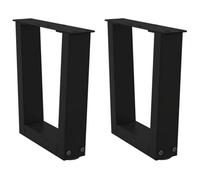 vidaXL Coffee Table Legs V-Shape 2 pcs Black 40x(30-31.3) cm Steel