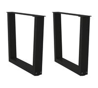 vidaXL Coffee Table Legs V-Shape 2 pcs Black 60x(42-43.3) cm Steel