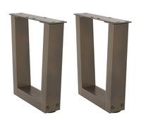 vidaXL Coffee Table Legs V-Shape 2 pcs Natural Steel 40x(30-31.3) cm Steel