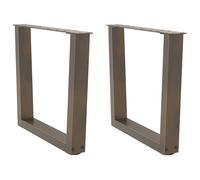 vidaXL Coffee Table Legs V-Shape 2 pcs Natural Steel 50x(42-43.3) cm Steel