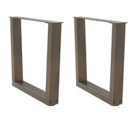 vidaXL Coffee Table Legs V-Shape 2 pcs Natural Steel 60x(42-43.3) cm Steel