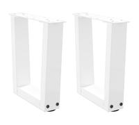 vidaXL Coffee Table Legs V-Shape 2 pcs White 40x(30-31.3) cm Steel