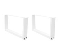 vidaXL Coffee Table Legs V-Shape 2 pcs White 70x(30-31.3) cm Steel