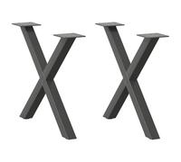 Dining Table Legs X-Shaped Desk Legs Kitchen Metal Furniture Legs Steel vidaXL
