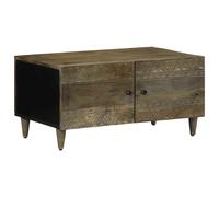 vidaXL Coffee Table Light Grey 80x50x40 cm Solid Wood Mango
