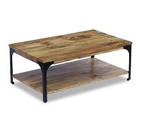 vidaXL Coffee Table Mango Wood 100x60x38 cm UK