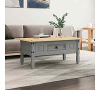 vidaXL Coffee Table Mexican Pine Corona Range Grey 100x55x44 cm UK