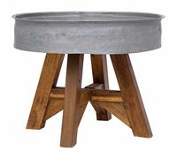 vidaXL Coffee Table Mixed Recycled Wood 60x45 cm Silver