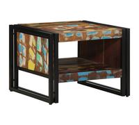 vidaXL Coffee Table Multicolour 50x50x38 cm Solid Wood Reclaimed side table