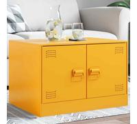 vidaXL Coffee Table Mustard Yellow 67x50x44 cm Steel UK