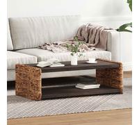 vidaXL Coffee Table Natural 110 x 55 x 35 cm Solid Mahogany Wood
