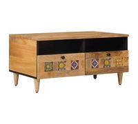 Coffee Table Natural 80 x 54 x 40 cm Solid Mango Wood