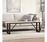 vidaXL Coffee Table O-Frame End Table Side Table Solid Wood Pine and Cast Iron