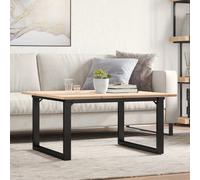 vidaXL Coffee Table O-Frame End Table Side Table Solid Wood Pine and Cast Iron