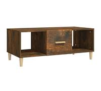 vidaXL Coffee Table Office Living Room Furniture Sofa Side Couch Centre Accent End Tea Telephone Coffee Table Smoked Oak Engineered Wood