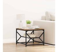 vidaXL Coffee Table Old Wood 51 x 50 x 40 cm Engineered Wood and Steel