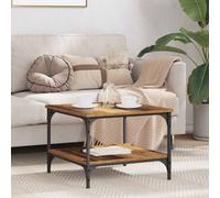 vidaXL Coffee Table Old Wood 55 x 55 x 40 cm Engineered Wood, Stylish Drink Table, Industrial Coffee, Functional Storage, Modern Living Room Furniture, Durable Centerpiece