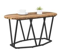 Coffee Table Engineered Wood and Metal Living Room Oval Modern Textured vidaXL