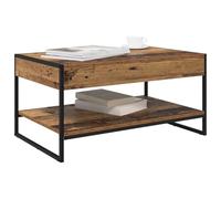 vidaXL Coffee Table Old Wood 80 x 50 x 40 cm Engineered Wood, Modern Coffee Table, Rectangular, Industrial Design, Durable Surface, Functional Centerpiece, Versatile Living Room Accent