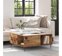 vidaXL Coffee Table Old Wood 80 x 80 x 36.5 cm Engineered Wood
