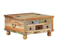 vidaXL Coffee Table Reclaimed Wood 70x70x38 cm Accent Table Room Furniture