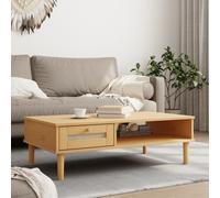 vidaXL Coffee Table SENJA Rattan Look Brown 100x55x33 cm Solid Wood