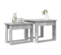 vidaXL Coffee Table Set 2 pcs Concrete Grey Engineered Wood, Living Room, Rectangular Coffee Table Set, Modern Design, 2-Piece, Functional Nesting for Home Decor