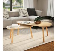 Vidaxl Coffee Table Set 2 Pieces Solid Pinewood Brown
