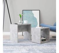 Vidaxl Coffee Table Set Concrete Grey 48X30X45 Cm Engineered Wood