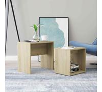 vidaXL Coffee Table Set Sonoma Oak 48x30x45 cm Engineered Wood UK HOT