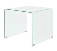 vidaXL Coffee Table Side End Table Living Room Furniture Tempered Glass Clear