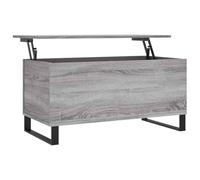 vidaXL Coffee Table, Side Table for Living Room Home Office, End Table with Rising Tabletop, Sofa Table, Modern Style, Grey Sonoma Engineered Wood