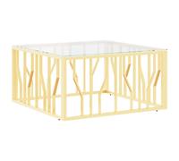 vidaXL Coffee Table Side Table Telephone Table Gold Stainless Steel and Glass