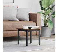 vidaXL Coffee Table Smoke Oak 40 x 40 x 36 cm Engineered Wood