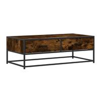 Industrial Coffee Table Wood Effect & Metal Frame Living Room Furniture 100cm