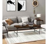 vidaXL Coffee Table Smoked Oak 100x50x35 cm Engineered Wood UK HOT