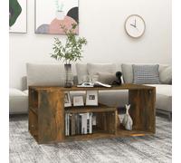 vidaXL Smoked Oak Coffee Table - Modern Engineered Wood Construction with Underneath Storage Space, Suitable for Living Room Décor”