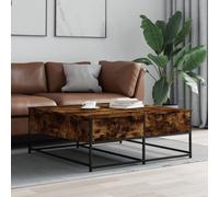 vidaXL Coffee Table Smoked Oak 100x99x40 cm Engineered Wood