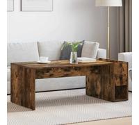 vidaXL Coffee Table Smoked Oak 101.5 x 50 x 37 cm Engineered Wood