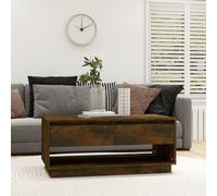 vidaXL Coffee Table Smoked Oak 102.5x55x44 cm Engineered Wood