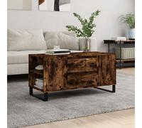 vidaXL Coffee Table Smoked Oak 102x44.5x50 cm Engineered Wood