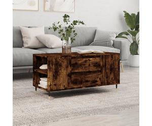 Vidaxl Coffee Table Smoked Oak 102X44.5X50 Cm Engineered Wood