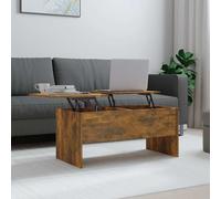 vidaXL Coffee Table Smoked Oak 102x50.5x46.5 cm Engineered Wood UK GF0