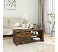 vidaXL Coffee Table Smoked Oak 102x50x45 cm Engineered Wood