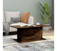 vidaXL Coffee Table Smoked Oak 102x55.5x40 cm Engineered Wood UK NEW