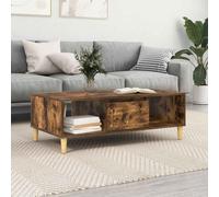 vidaXL Coffee Table Smoked oak 103.5 x 60 x 35 cm Engineered wood