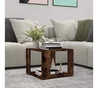 Vidaxl Coffee Table Smoked Oak 40X40X30 Cm Engineered Wood