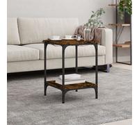 vidaXL Coffee Table Smoked Oak 40x40x55 cm Engineered Wood
